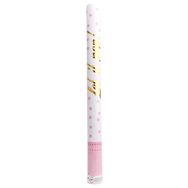 Cannone di coriandoli rosa da 60 cm