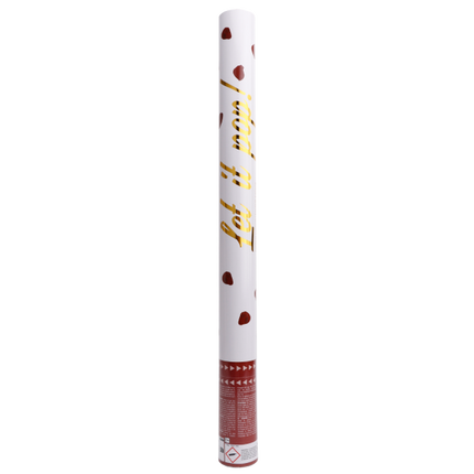 Cannone di coriandoli rossi da 60 cm