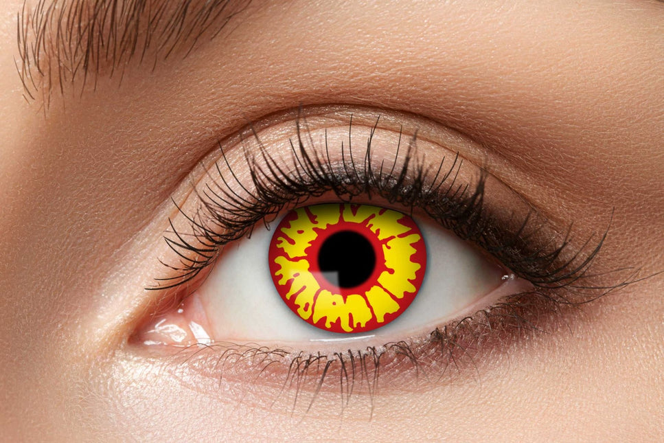 Lenti color Halloween giallo/rosso