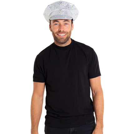 Berretto della polizia Deluxe Argento