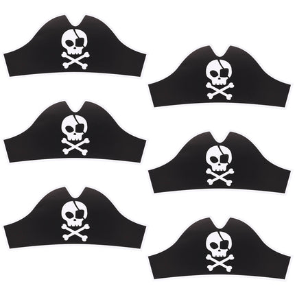Cappelli da festa pirata 6 pezzi