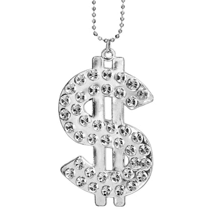 Collana Bling con dollaro in argento
