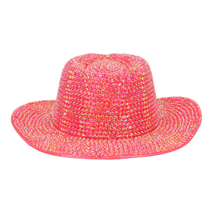 Cappello da cowboy Aurora rosa neon UV
