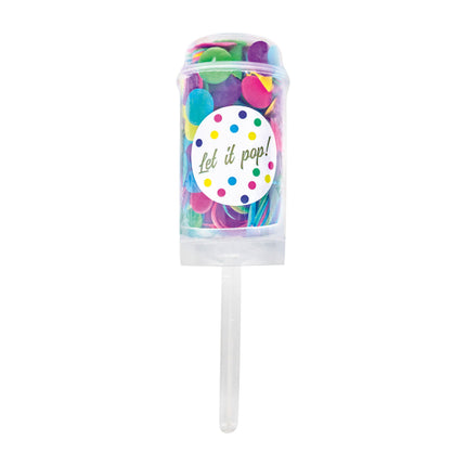 Party Popper Push Pop di carta rotondo multicolore