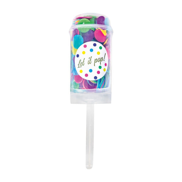 Party Popper Push Pop di carta rotondo multicolore