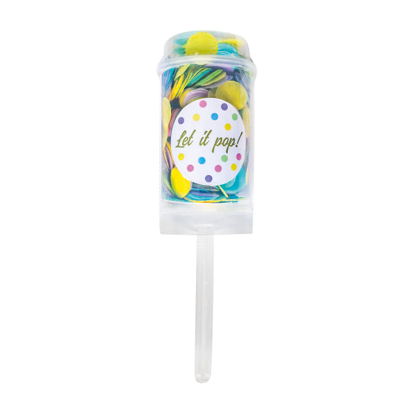 Party Popper Push Pop di carta rotonda Multicolore Pastello