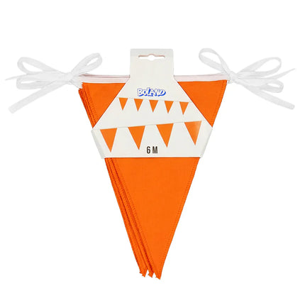 Ghirlanda di bandierine in poliestere arancione (26 x 18 cm) (6 m)