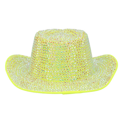 Cappello da cowboy Aurora giallo neon UV