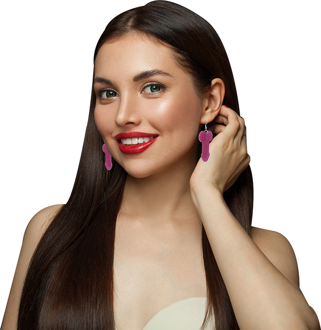 Orecchini a forma di pene da 5 cm, per adulti