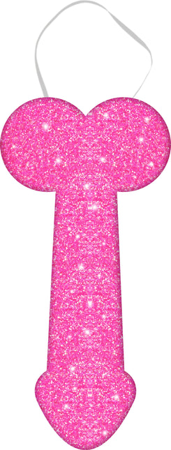 Cravatta per pene con effetto glitter 30 cm, adulto
