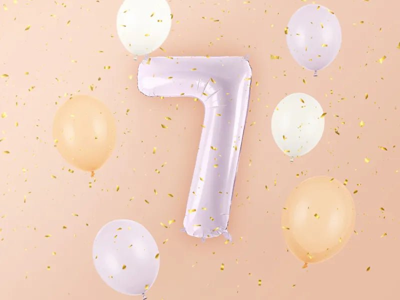 7 Jaar Cijfer Ballon Paars Leeg 72cm van Partydeco koop je bij Partywinkel