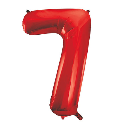 7 Jaar Cijfer Ballon Rood Leeg 86cm van Unique koop je bij Partywinkel