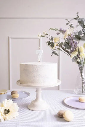 7 Jaar Kaars Lichtgroen 10cm van Partydeco koop je bij Partywinkel