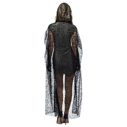 Capo di Halloween Teschio nero da donna