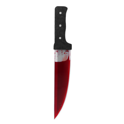 Coltello finto di Halloween con sangue 39 cm