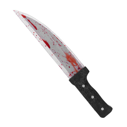 Coltello finto di Halloween con sangue 39 cm