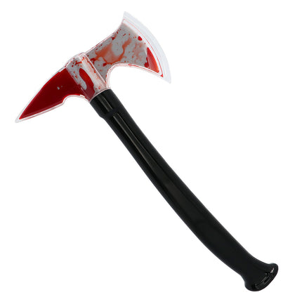 Ascia finta di Halloween con sangue 34 cm