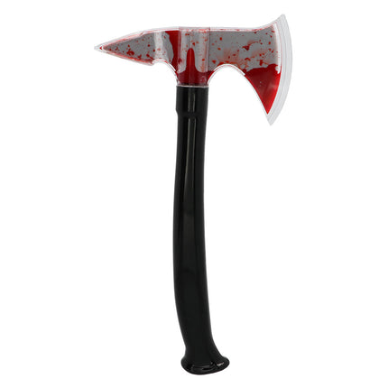 Ascia finta di Halloween con sangue 34 cm