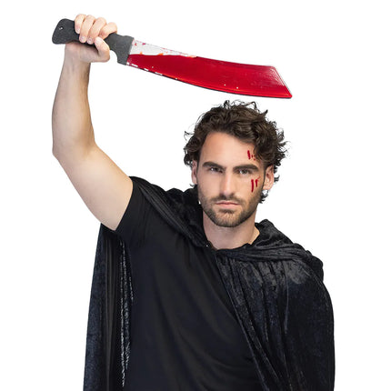 Machete di Halloween finto sangue 51 cm