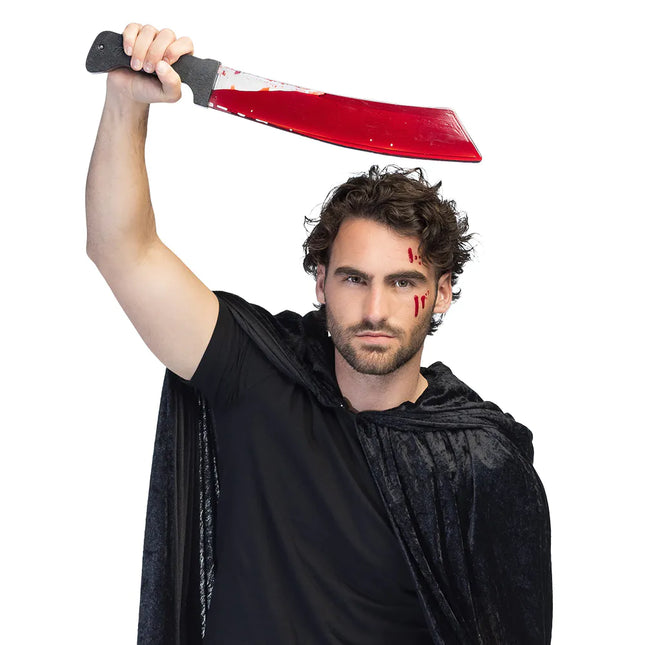 Machete di Halloween finto sangue 51 cm
