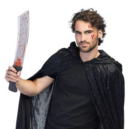 Machete di Halloween finto sangue 51 cm