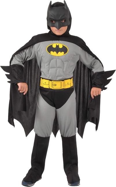 Costume Batman reversibile Grigio/Nero C/Muscoli Bambino