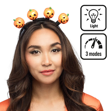 Cerchietto Halloween Zucca Led
