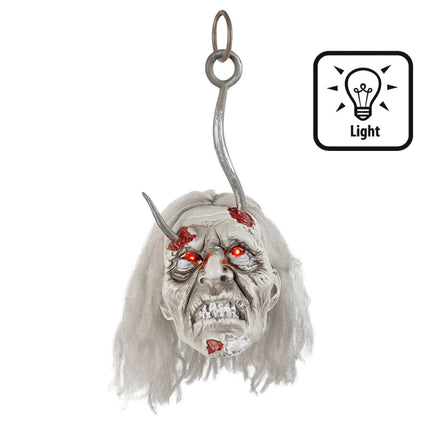 Testa di zombie finta di Halloween 36 cm