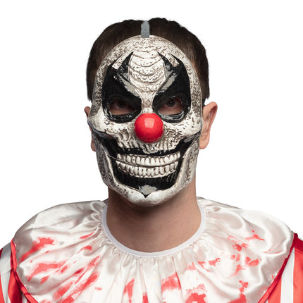 Maschera di Halloween da clown con mascella mobile