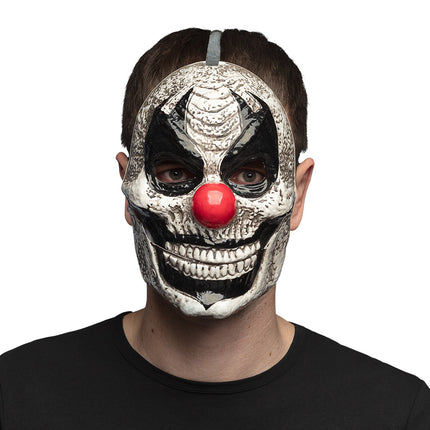 Maschera di Halloween da clown con mascella mobile