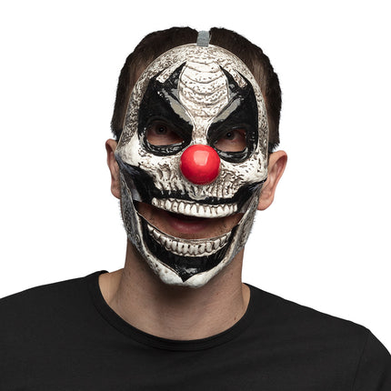 Maschera di Halloween da clown con mascella mobile