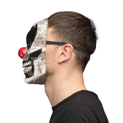 Maschera di Halloween da clown con mascella mobile