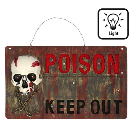 Decorazione murale di Halloween: Veleno, tieniti lontano 50 cm