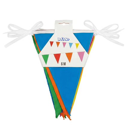 Ghirlanda di bandierine in poliestere multicolore (26 x 18 cm) (6 m)