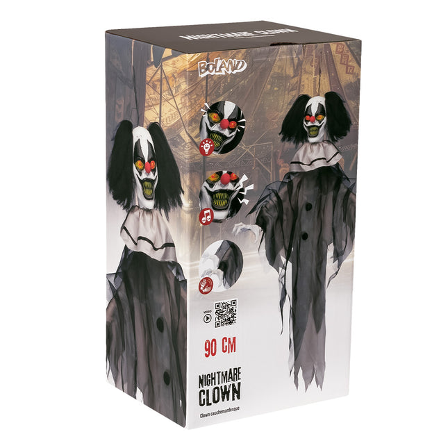 Decorazione appesa di Halloween Horrow Clown 90 cm
