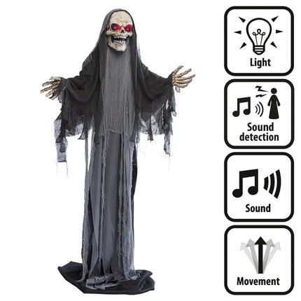 Bambola di Halloween Grigio Mietitore 1,8 m