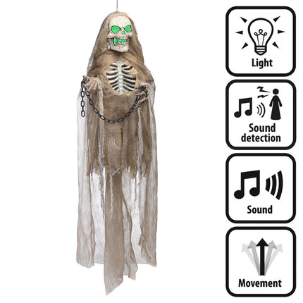 Decorazione appesa di Halloween Scheletro marrone 1,83 m