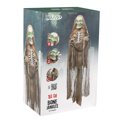Decorazione appesa di Halloween Scheletro marrone 1,83 m