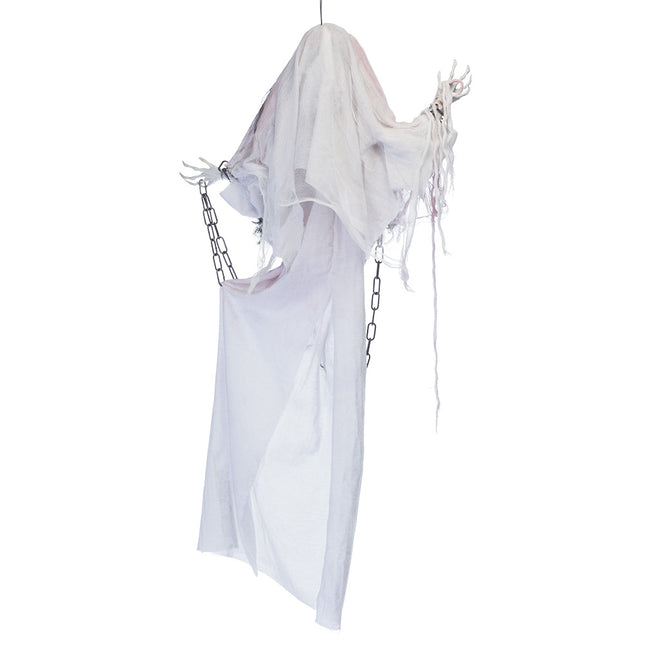 Decorazione appesa di Halloween Fantasma sonoro e luminoso 1,2m