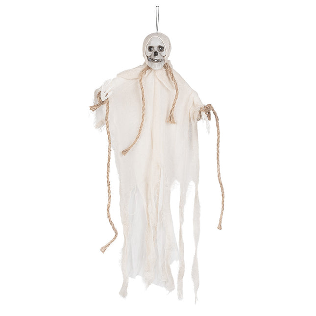 Decorazione Halloween appesa Fantasma Led 55cm