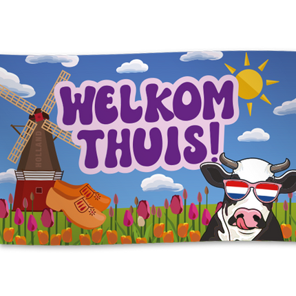 Bandiera Welcome Home colorata 1,5 m