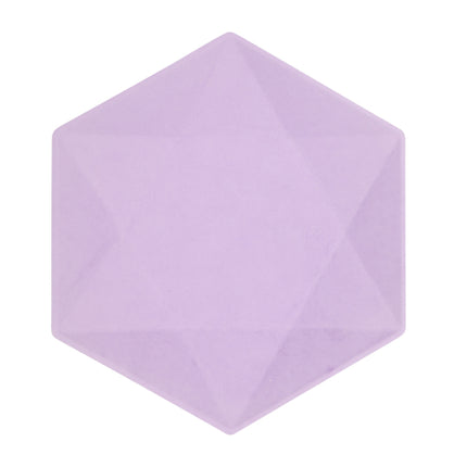 Piatti viola esagono 26cm 6pz