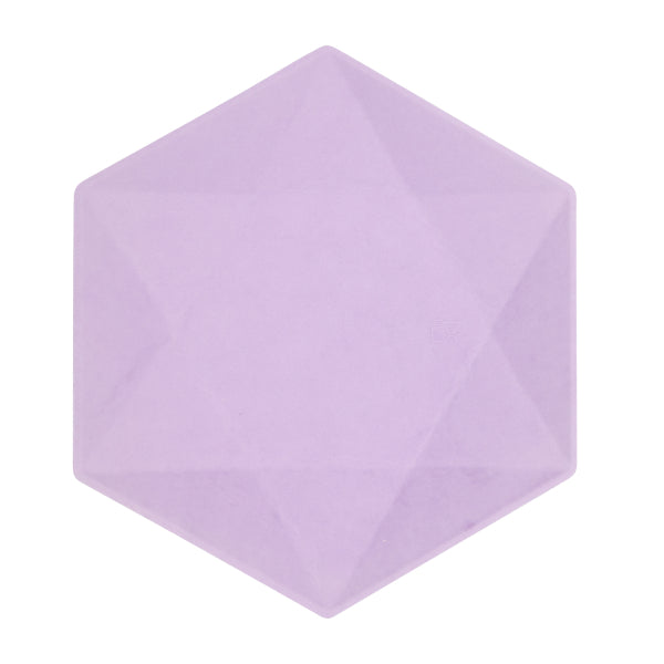 Piatti viola esagono 26cm 6pz