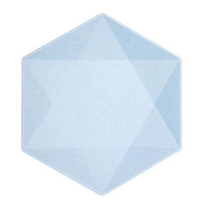 Piatti azzurri Esagono 26cm 6pz