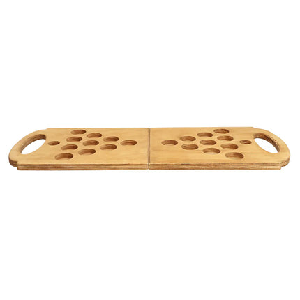 Set per il gioco alcolico Shot Pong (tabellone pieghevole in legno, 2 shooter, 4 palline, 12 bicchierini da shot)