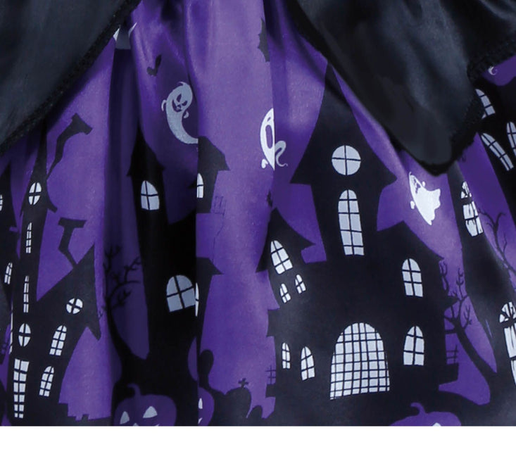 Costume di Halloween da strega per bambini viola