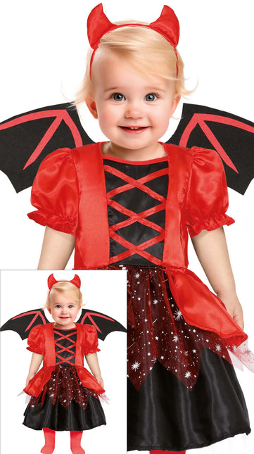 Costume Halloween Diavolo Rosso Nero Bambino