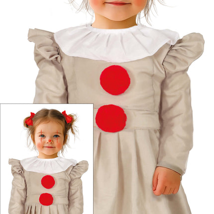 Vestito di Halloween da clown con collare