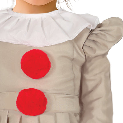 Vestito di Halloween da clown con collare