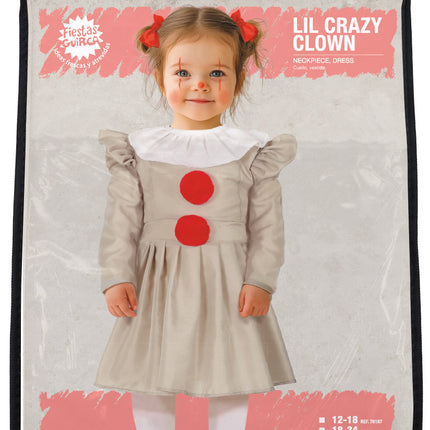Vestito di Halloween da clown con collare